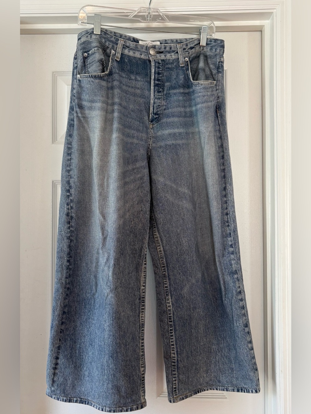 Rag & Bone rb Miramar Andi Wide Leg Ankle Cotton Terry Pants 30 - Picture 4 of 8